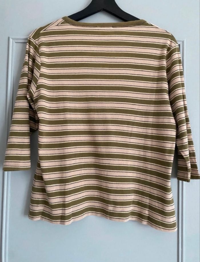 Tee shirt manches 3/4 rayé - photo numéro 4