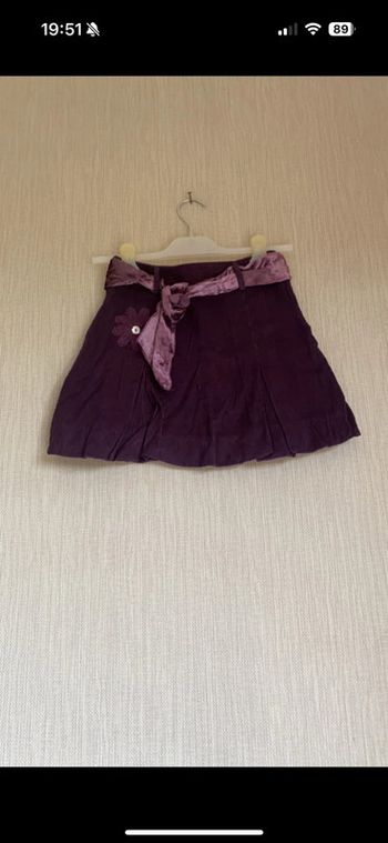 Jupe en velours violette 8 ans orchestra