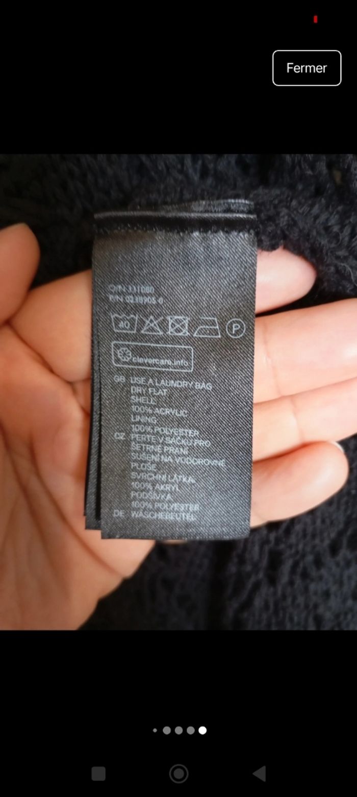 Robe H&M noire à crochet - photo numéro 5