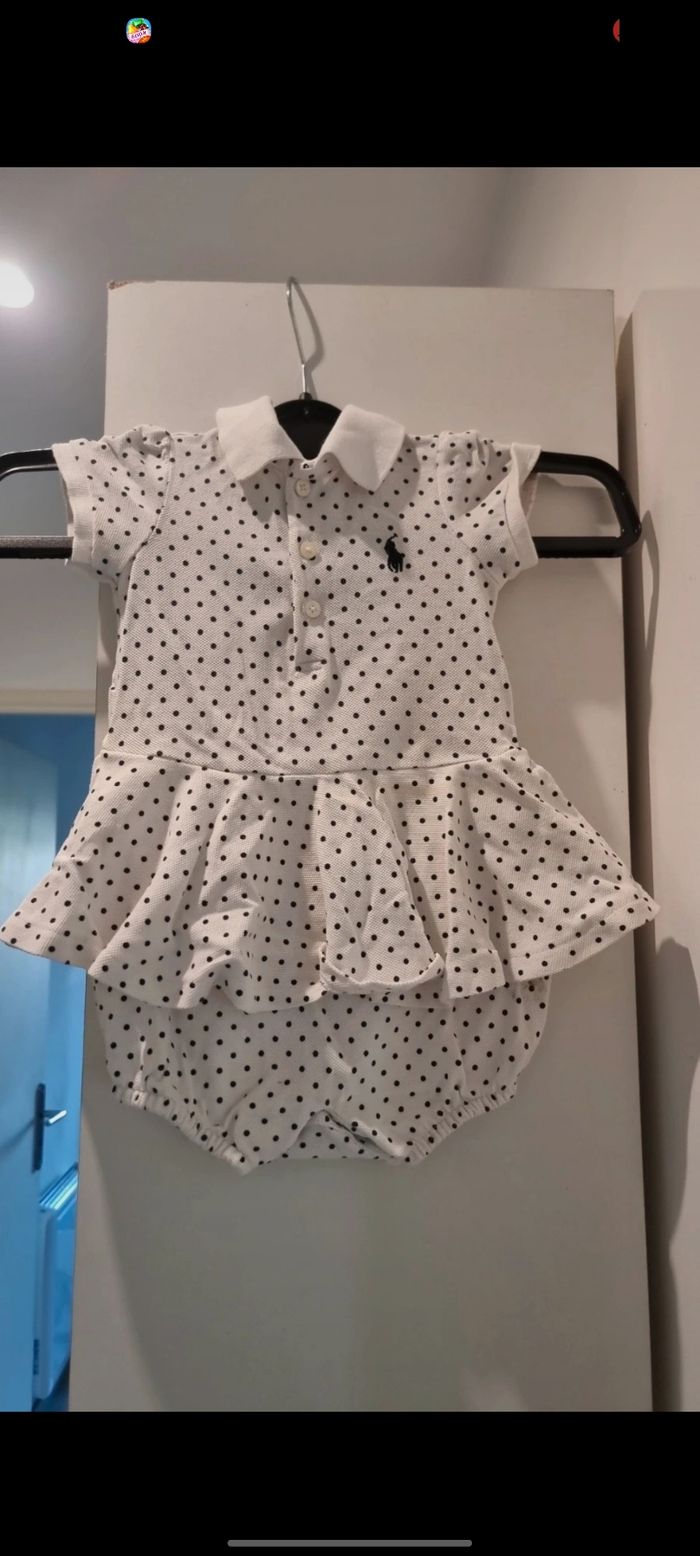 Robe barboteusse raph lauren bébé taille 9 mois - photo numéro 2