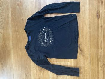 Tee-shirt noir/doré Fille 12 ans
