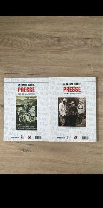 Lot de 2 grands livres  la presse paris Normandie 