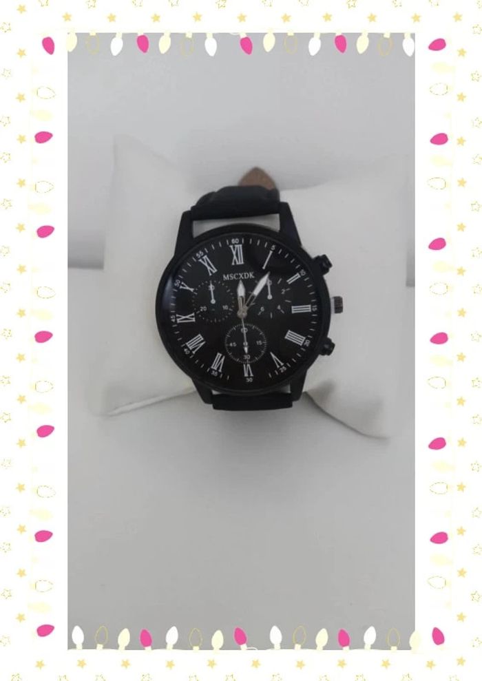 Montre pour homme a quartz noire - photo numéro 4