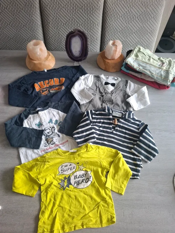 T-shirt manches longues taille 24 mois - lot de 12 - photo numéro 5
