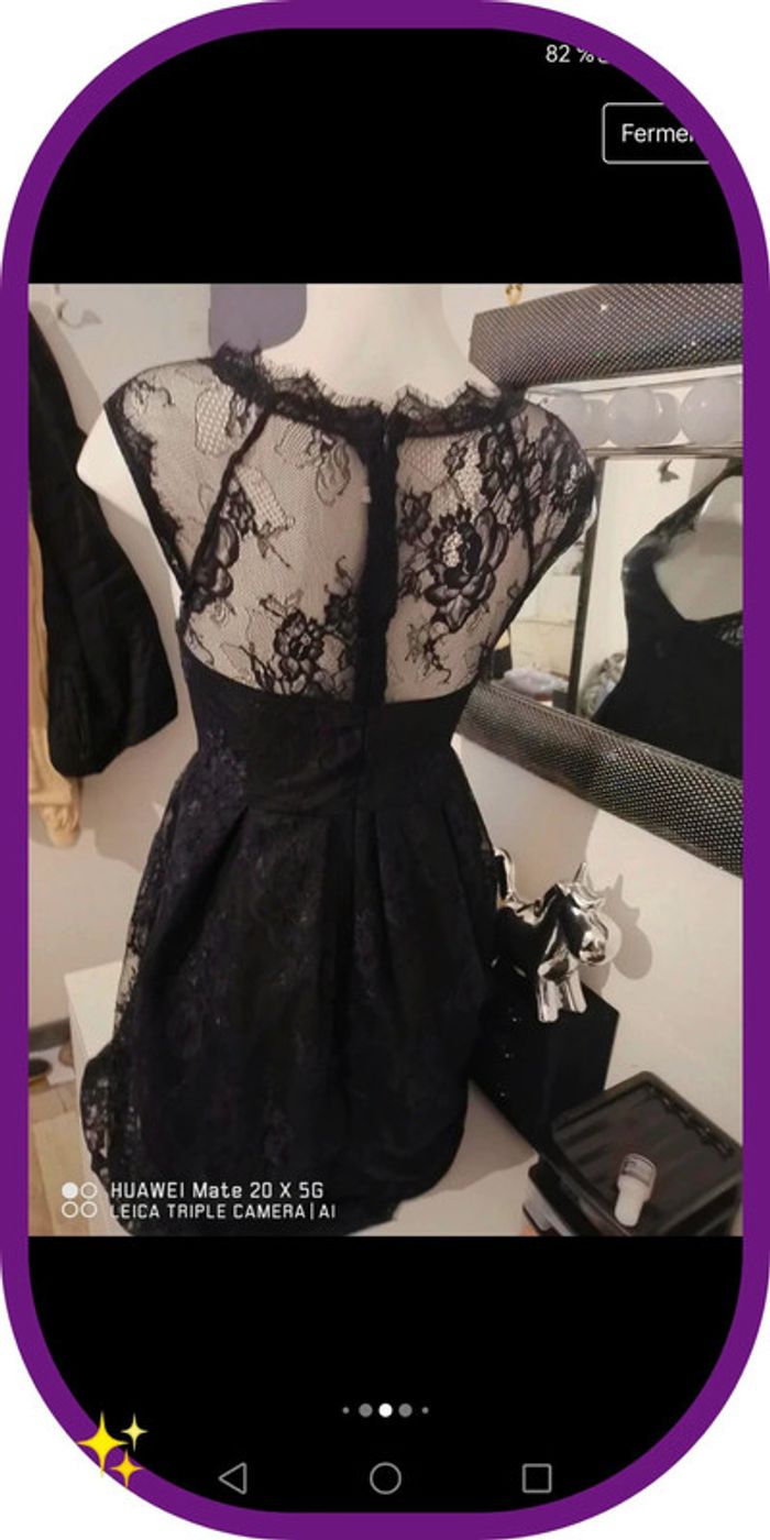 robe dentelle sabrina taille s noir - photo numéro 15