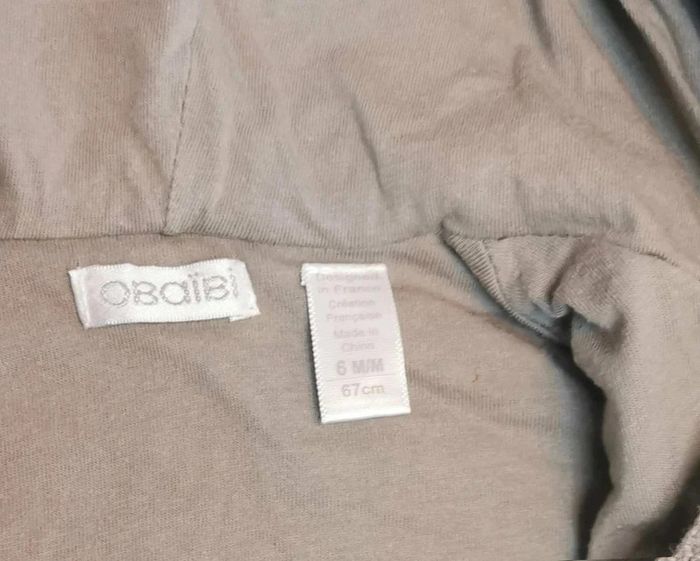 Gilet 👣  à  capuche chaud obaïbi 6mois/67cm - photo numéro 7