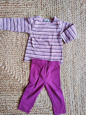 Ensemble tee shirt ML fille 12 mois