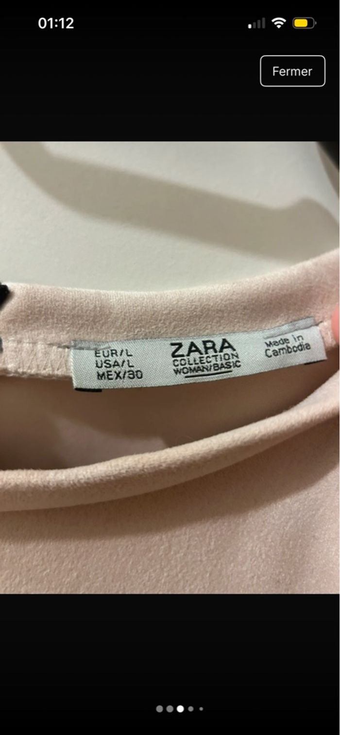 Robe rose à velours - photo numéro 3