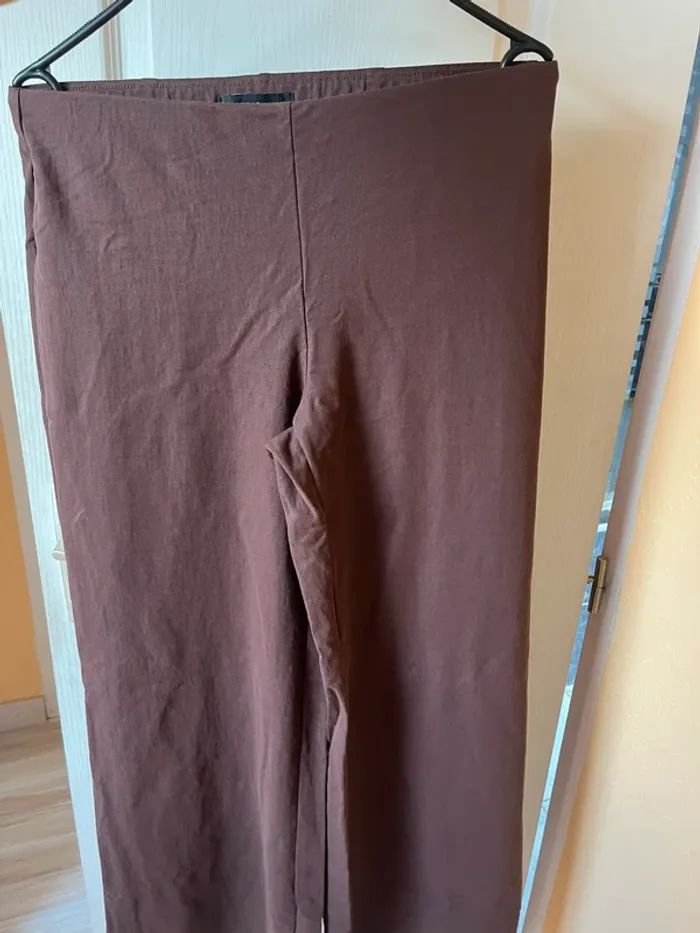 pantalon droit fluide marron chocolat mango - photo numéro 5