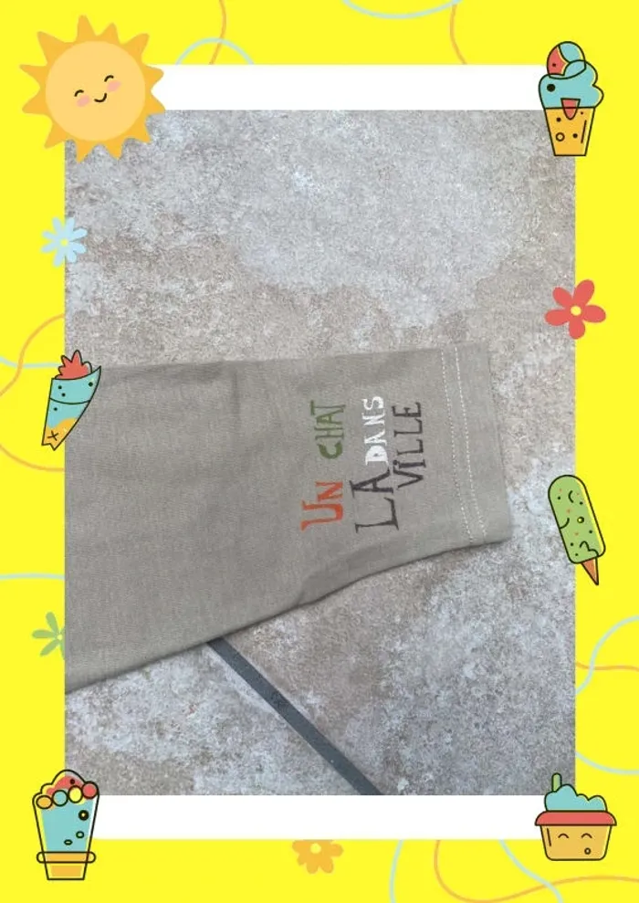 T-shirt manches longues marron vert Du Pareil au Même 23 mois - photo numéro 4