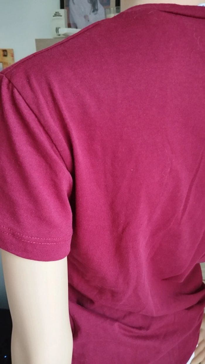 Tee-shirt bordeaux femme taille s - photo numéro 7