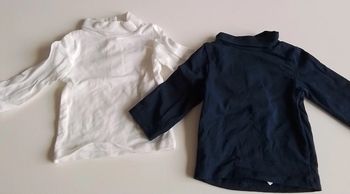 Lot 2 tee-shirt à manche longue Col roulé 1 mois