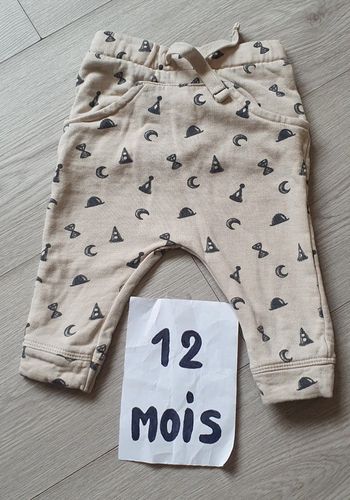 Pantalon legging sarouel 12mois garçon 100%coton kiabi