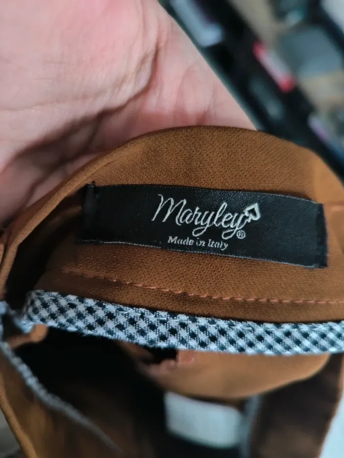 Pantalon à jambes larges marron - photo numéro 4