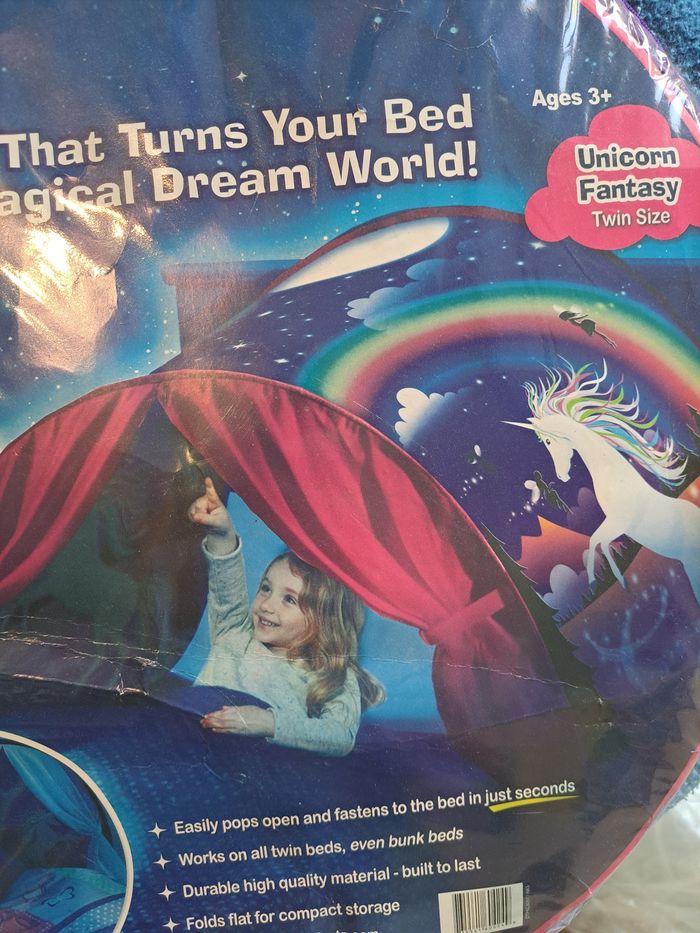 Tente pour lit enfant  licorne - photo numéro 4