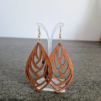 Boucles d'oreilles en bois