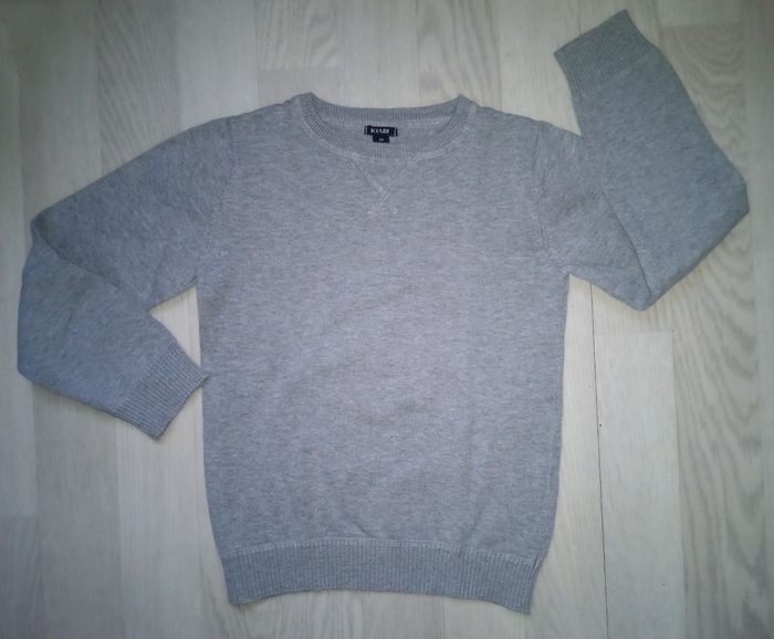 Pull gris chiné clair Kiabi T. 6 ans