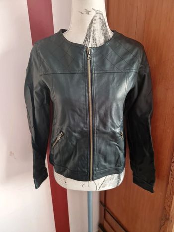 Veste noire imitation cuir