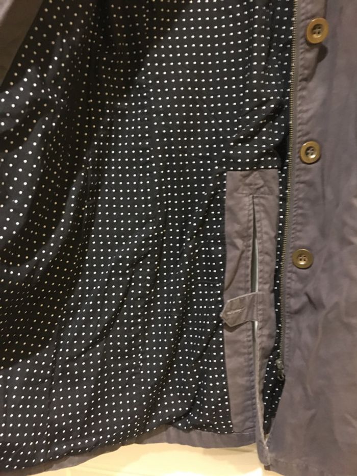 Trench-coat bleu intérieur pois taille 40 - photo numéro 2