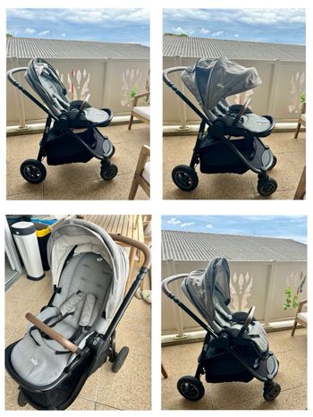 Poussette Versatrax + Coque I-Level Recline + Base pivotante 