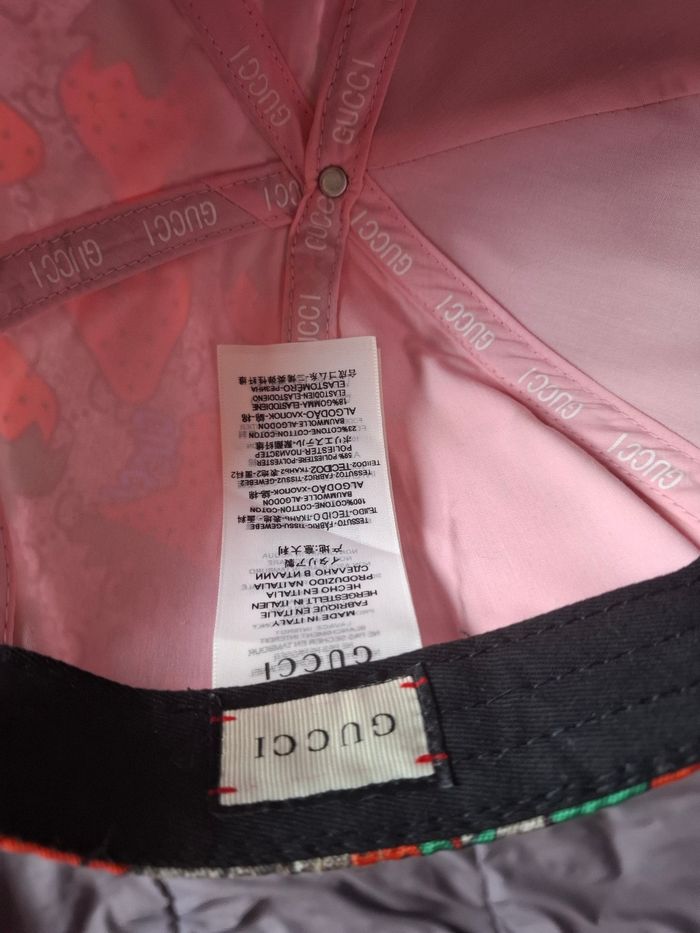 Casquette gucci fraise - photo numéro 6