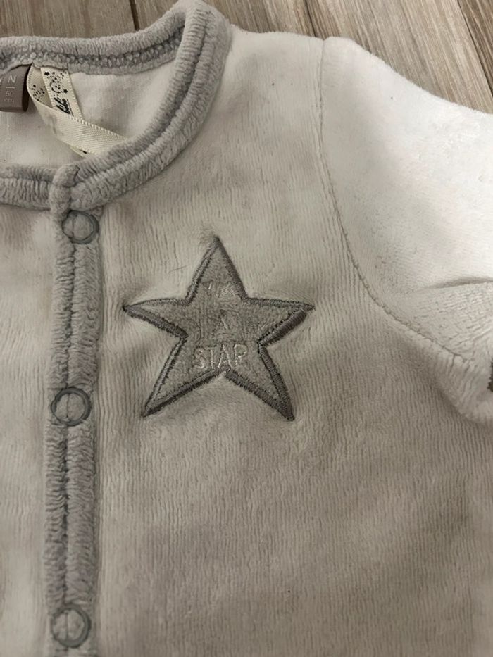 Pyjama naissance , velours blanc - photo numéro 4