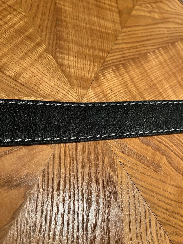 Ceinture cuir noir neuve jamais servi avec étiquette 105cm - photo numéro 3