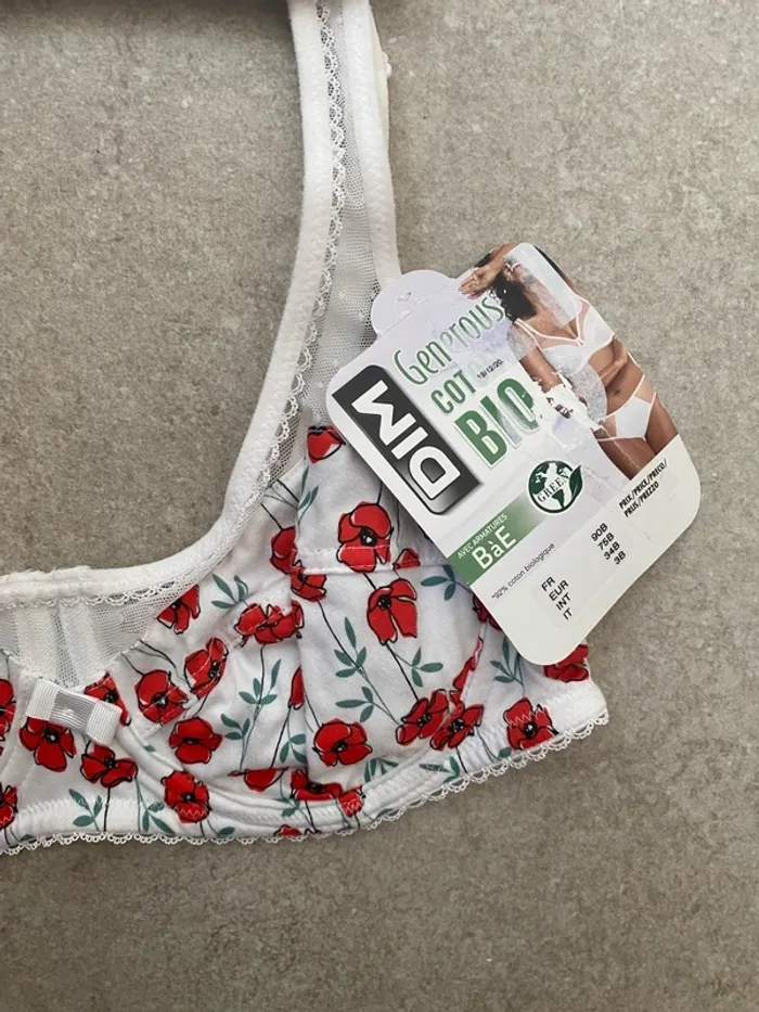 Soutien gorge dim en coton biologique - photo numéro 2