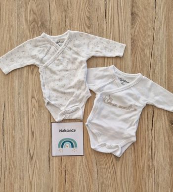 Lot de 2 bodies mixte naissance