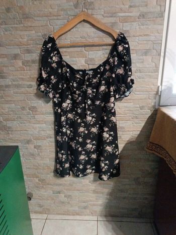 Robe noire fleurie Shein 4XL