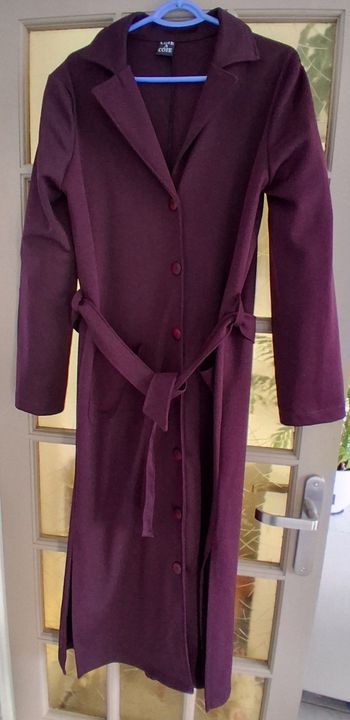 Manteau (veste) long(ue)  prune - taille 1