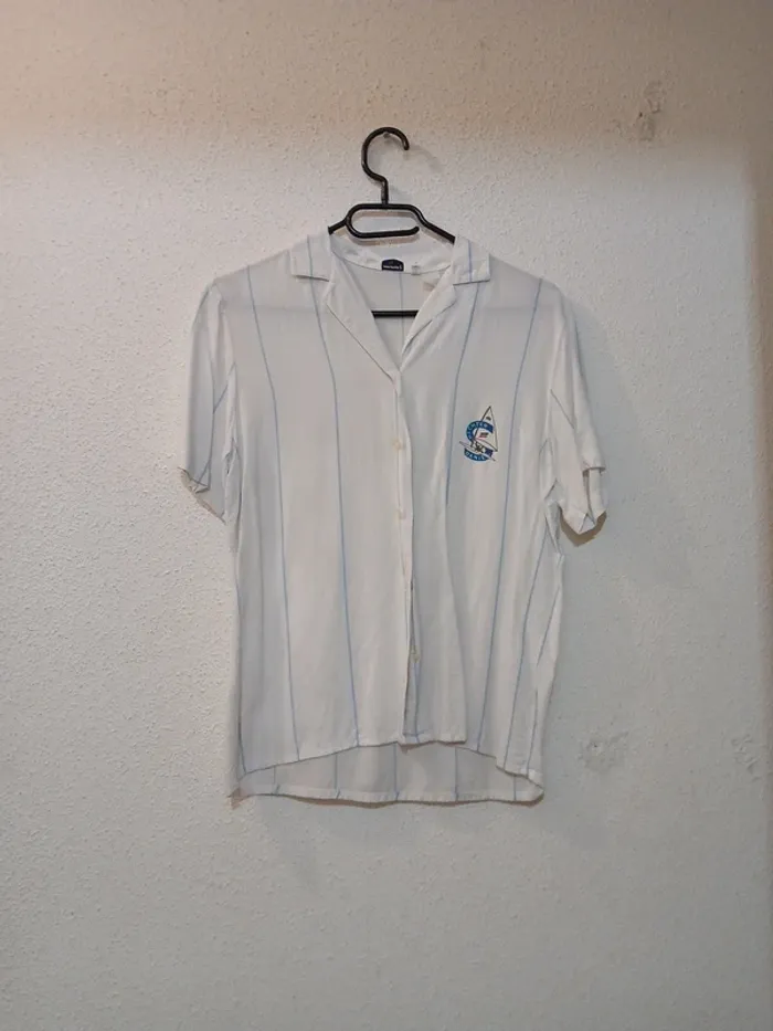 Chemise légère a rayures bleu/blanc " Daniel hechter " taille L