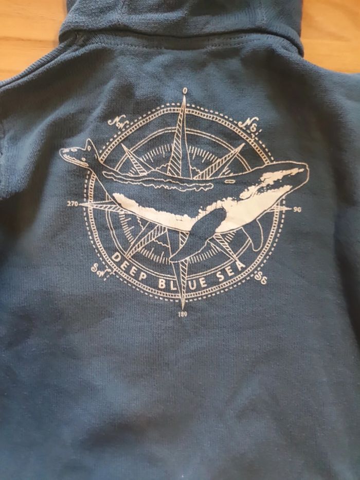 pull brode 100% coton 8 ans sergent major bleu - photo numéro 7