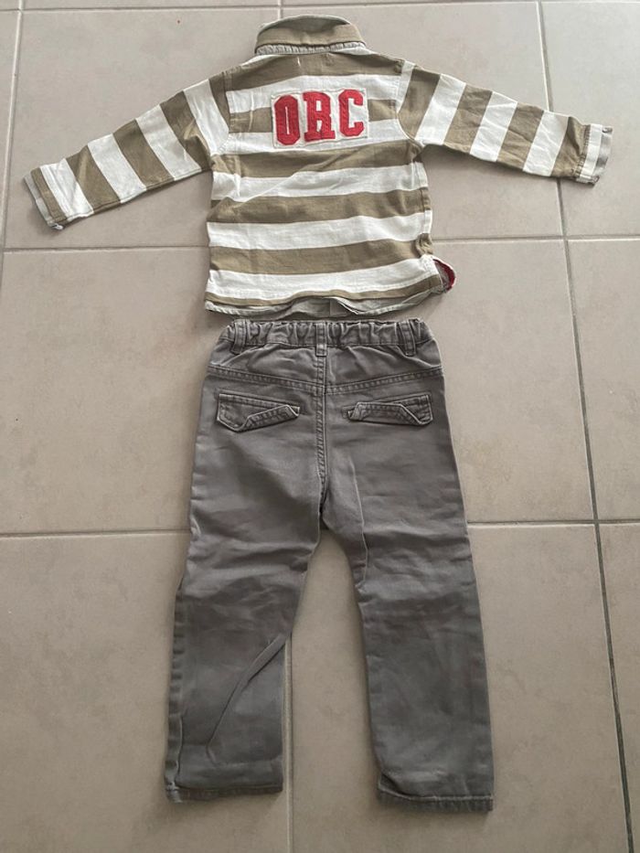 Ensemble bébé garçon 24 mois 2 ans polo jean pantalon - photo numéro 3