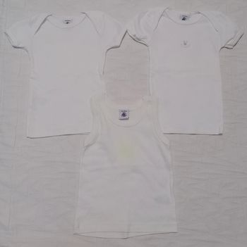 Petit bateau lot 2 t shirt et 1 debardeur