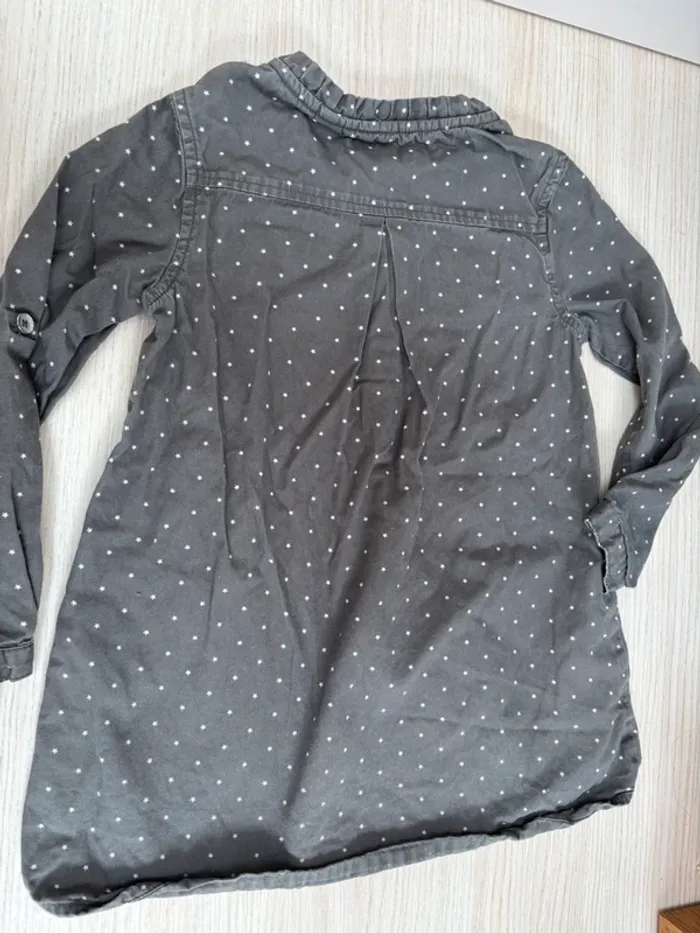 Robe tunique grise étoiles Okaïdi taille 4 ans - photo numéro 3