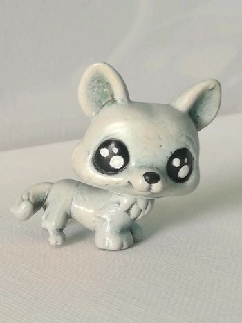 Littlest PetShop OOAK Cute Dog Corgi Ghost custom handmade LPS handpainted