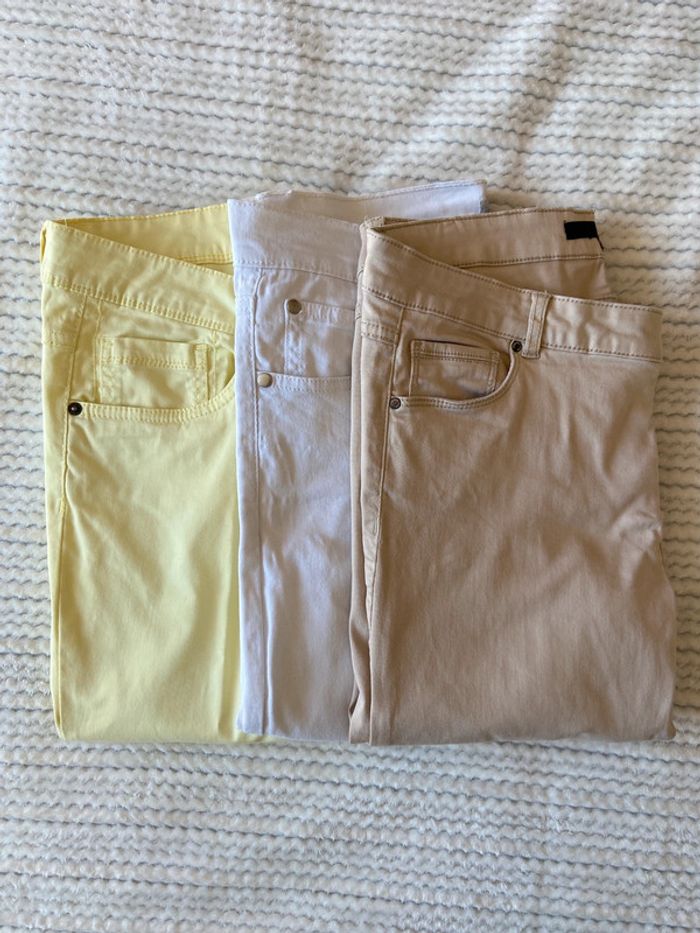 Lot de 3 pantalons coton taille basse / Taille 42 - photo numéro 18