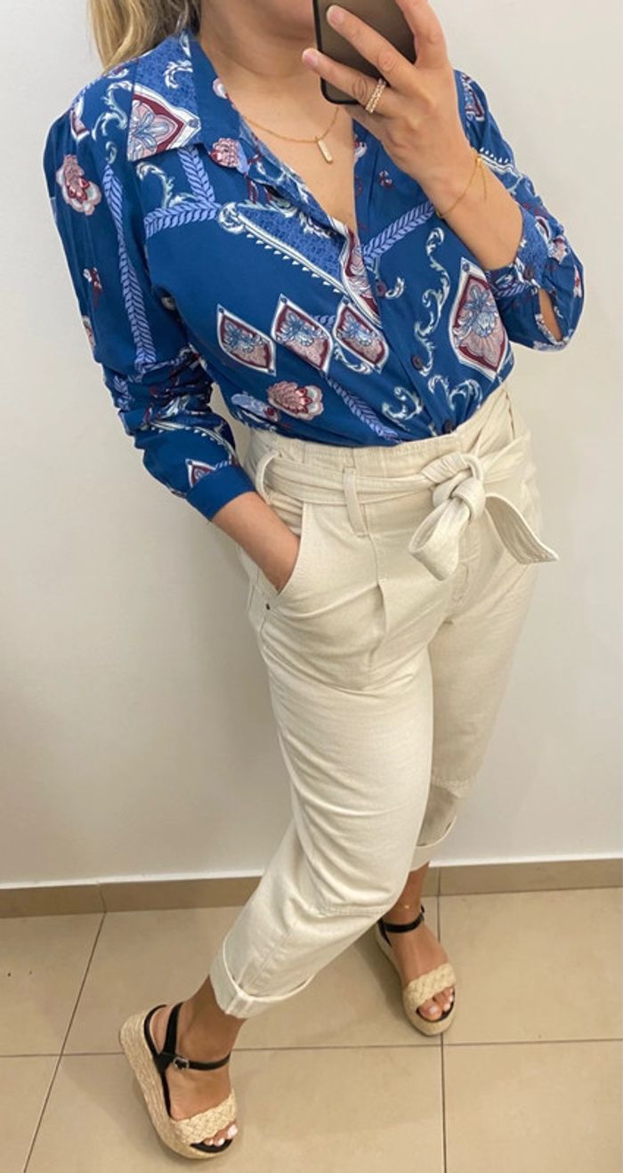 Chemise fluide imprimée taille L-XL - photo numéro 4