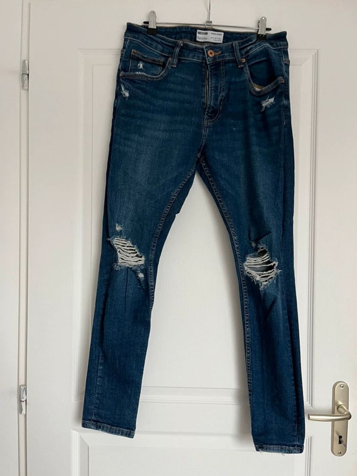 Lot 4 jeans skinny homme Bershka W31 - FR40 très bon état - photo numéro 7