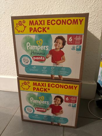 Lot Éco Pampers Harmony Pants T6 15+kg 2x60 couches