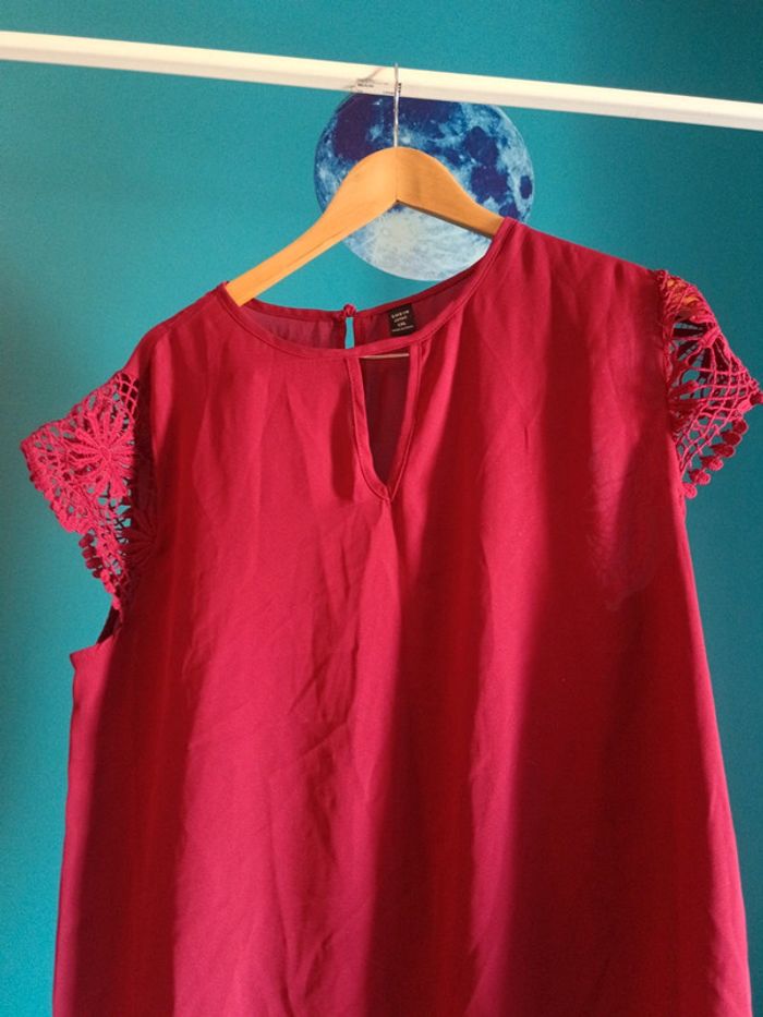 Blouse bordeaux - photo numéro 2