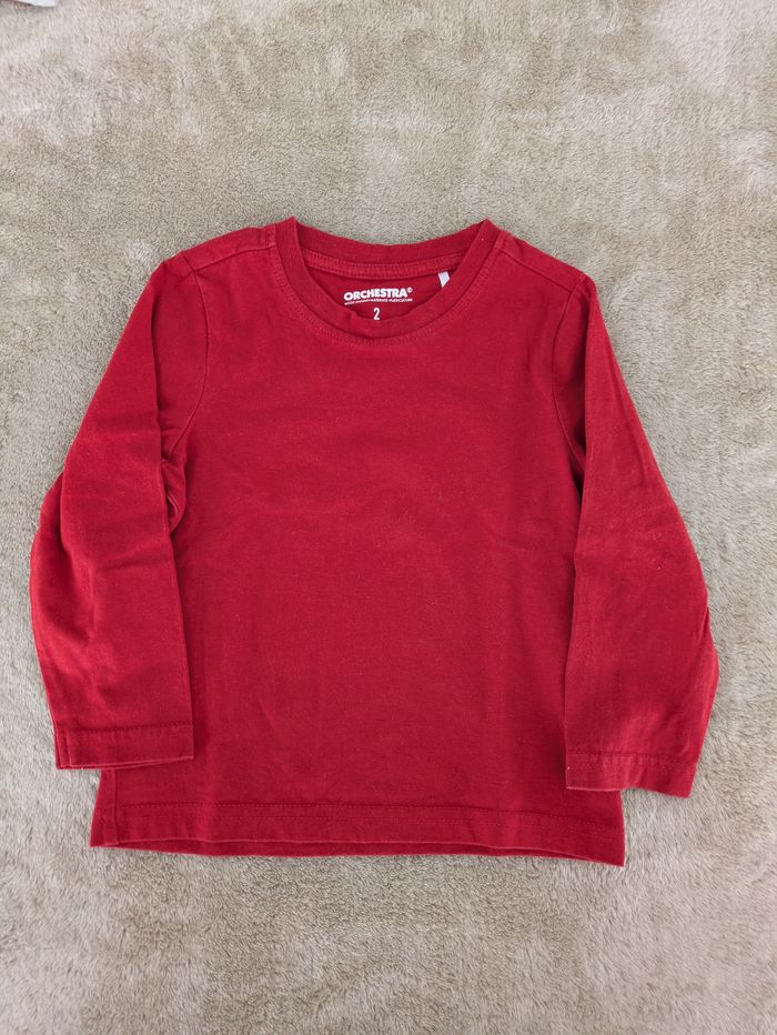 T-Shirt Manches Longues Rouge