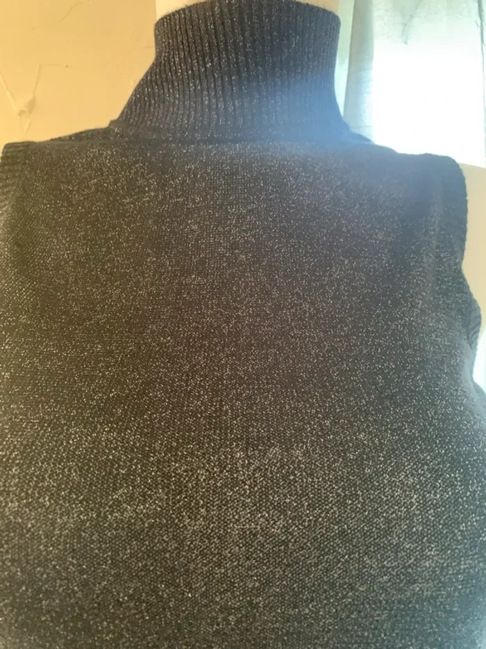 Pull vintage manches courtes brillant taille 38-40 - photo numéro 3
