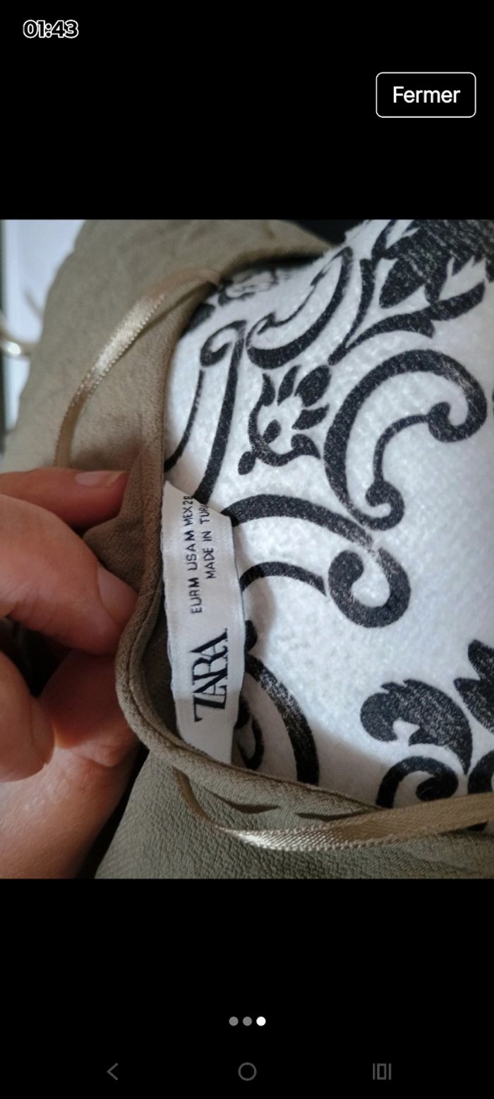 Magnifique chemise Zara kaki - photo numéro 3