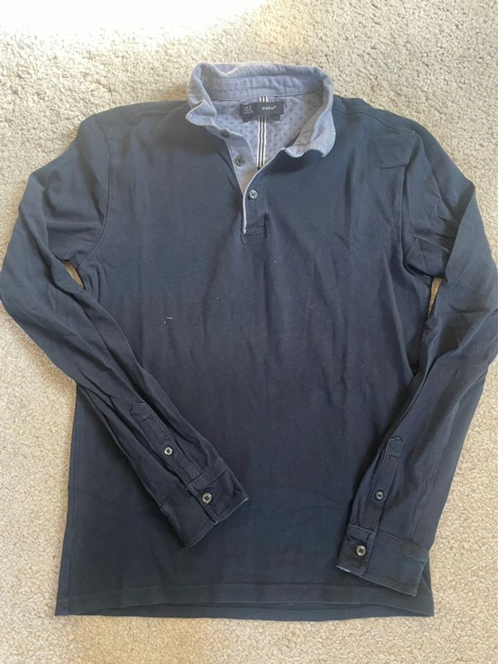 Polo manches longues homme