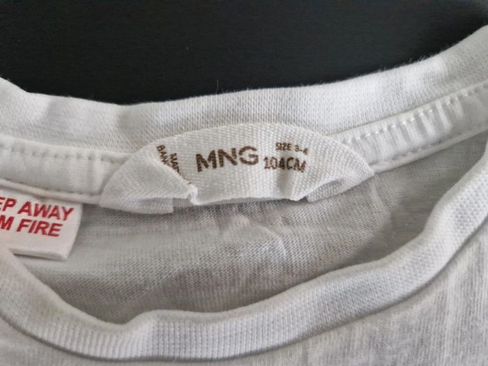 Tee-shirt manches courtes garçon Mango blanc mer 104 cm - photo numéro 4