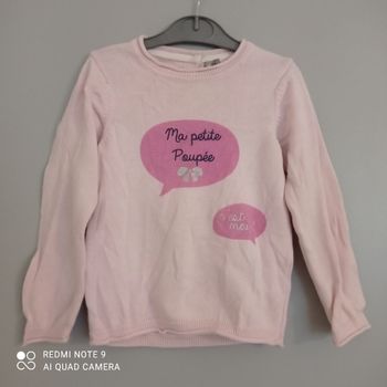 Pull rose 2ans
