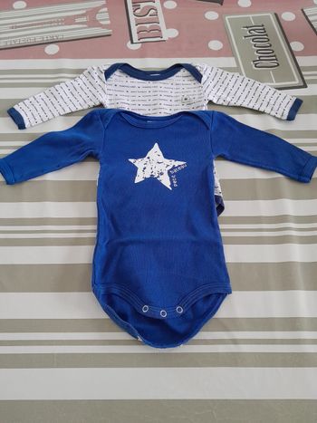 Lot de 2 bodys bébé garçon Taille 3mois