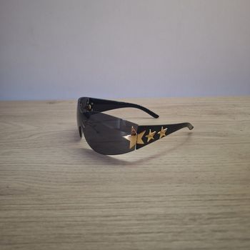 Lunettes de Soleil Etoile Doré- Y2K Vintage 90s-2000s - Unisexe Sunglasses - Verres Teintés